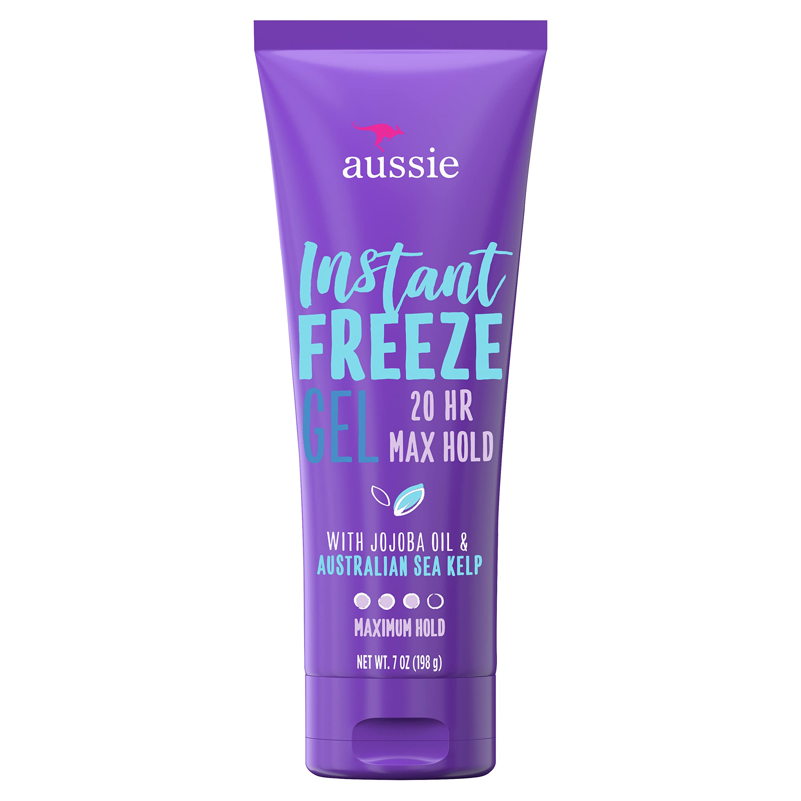 Aussie Instant Freeze Gel with Australian Jojoba Oil & Sea Kelp, Maximum Hold